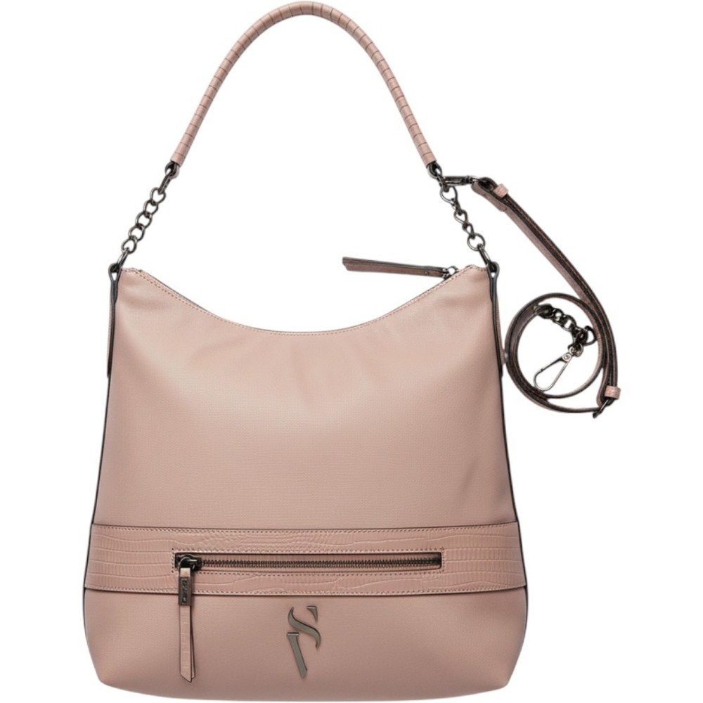 Simply Vera Vera Wang Vintage Y2K Dusty Pink Hobo Leather Shoulder Bag Purse